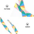 thumbnail image 3 of EeaseCA 1 Pair Universal Elastic Sneakers Laces Colorful Geometry Pattern Shoelaces, 3 of 7