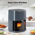thumbnail image 6 of 6 Quart Air Fryer with Clear Viewing Window, 12-in-1 Functions, Touch Control, Grey, 6 of 7