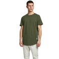 thumbnail image 3 of Jack & Jones Camiseta para Hombre, Paquete de 5 - JJENOA, manga corta, cuello redondo, algodón, color sólido Blanco/Verde/Azul/Negro L (Large), 3 of 5