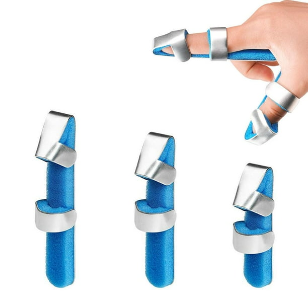 3 Pcs Aluminum Alloy Finger Fixation Splint Protective Sleeve Metal