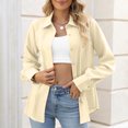 thumbnail image 2 of Black and Friday Deals 2023 Clearance LYXSSBYX Womens Jackets and Coats Clearance Fashion Woman Causal Button Solid Blouse Long Sleeve T-Shirt Summer Tops, 2 of 9