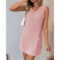 thumbnail image 7 of Ladies Pullover Vest Solid Pocket Dress Pink XXL, 7 of 7
