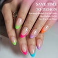 thumbnail image 2 of YTTAL 160pcs Press on Nails, Acrylic Fake Nail with Apricot Design, Full Cover False Nails Tips Glossy Nude Glue on Nails Artificial Stick on Nails for Women (multi-colored French nails, Medium), 2 of 9