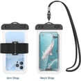 thumbnail image 3 of MATEPROX Waterproof Phone Pouch with Lanyard/Arm/Waist Strap, [2 Packs] Style Universal Water Proof Case Bags for iPhone 13/12/11 Pro Max/XR/SE/Galaxy S22-Clear, 3 of 7