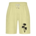 thumbnail image 4 of Puntoco Mens Stretch Cargo Shorts,Men'S Lace-Up Elastic Waist Pocket Exercise Fitness Home Half Shorts Pants Beige 6(L), 4 of 4