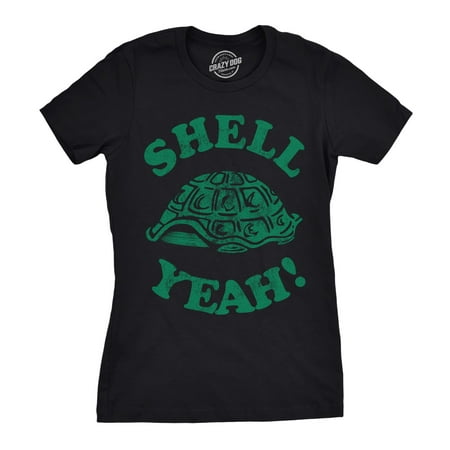 Womens Shell Yeah T Shirt Funny Turtle Tee Best Beach Vacation (Best Shelling Beaches In The Us)