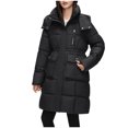 thumbnail image 2 of Winter Warm Coats for Womens Fashion Plus Size Casual Loose Solid Color Pocket Zippered Reversible Long Coat, 2 of 7