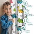 thumbnail image 3 of Blackout Kids Curtains,White Dinosaurs Clouds Leaves Pattern Childrens Insulated Curtains Set Of 2,Bedroom Essentials,Toddler Room Decor 42"x54", 3 of 5