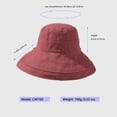 thumbnail image 5 of 2-in-1 Women's Floral & Solid Double-Sided Bucket Hat- Red, 5 of 5