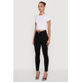 thumbnail image 3 of Womens WAX High Rise Solid Cropped Skinny Jeans, 3 of 5