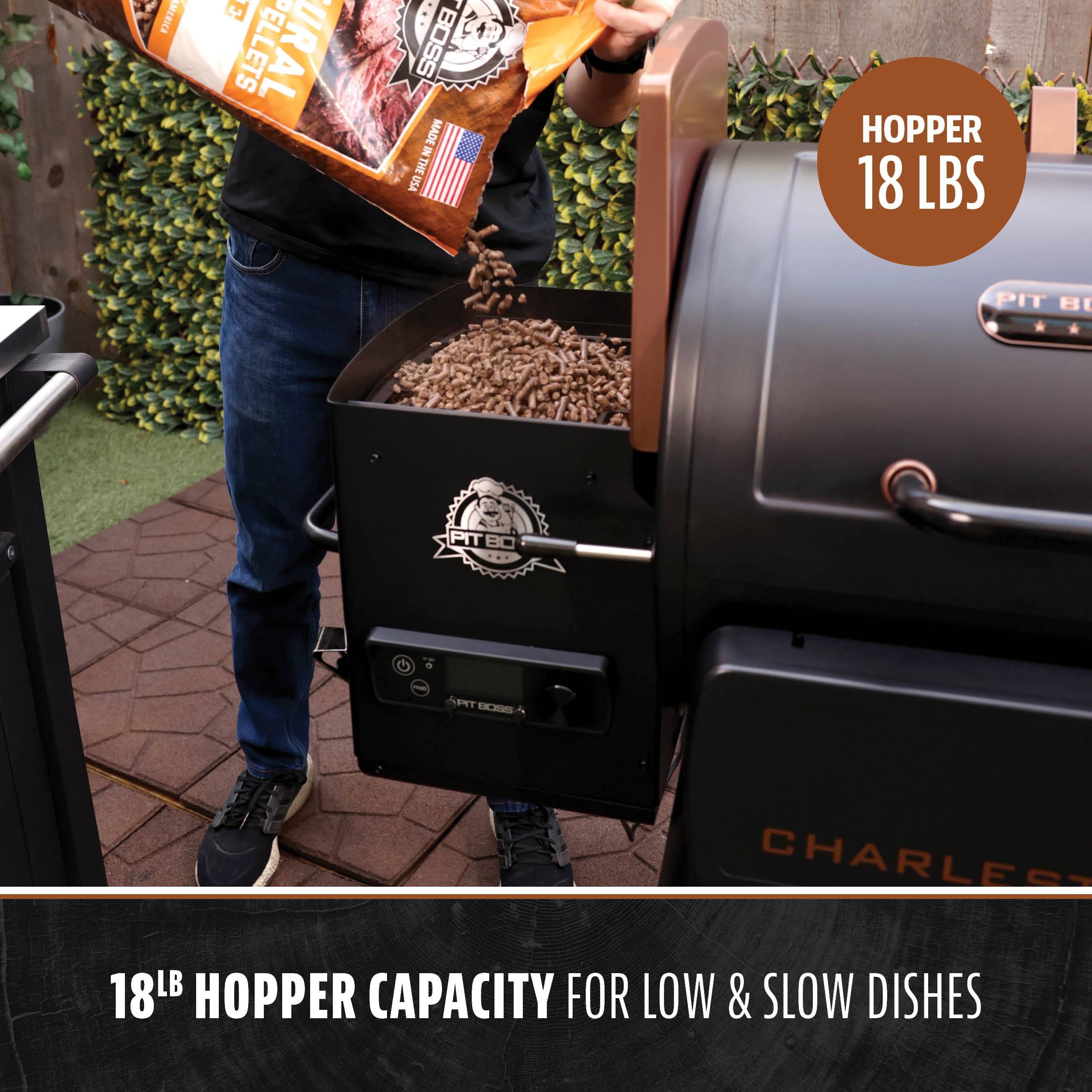 Pit Boss Combo Grill, Charleston 1020 Square inch Pellet Grill and Gas Griddle, Onyx Series