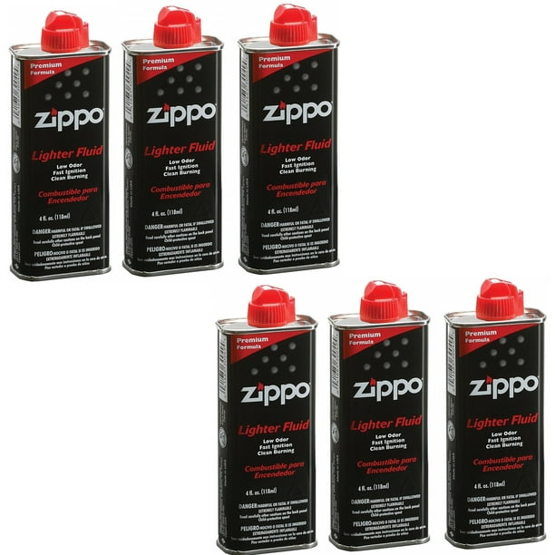 Zippo Lighter Fuel Fluid 4 oz (118ml) 6 Can