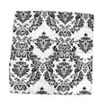 thumbnail image 4 of Efavormart 5 Pack | Black/White Damask Flocking Cloth Dinner Napkins, Reusable Linen | 20"x20'', 4 of 5
