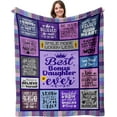 thumbnail image 1 of LHSHID Bonus Daughter Gifts Bonus Daughter Blanket Gifts for Stepdaughter Stepdaughter Gifts from Stepmom/Stepdad Bonus Daughter Birthday Gift Gifts for Bonus Daughter Throw Blanket 50"x60", 1 of 7