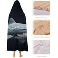 thumbnail image 4 of Shark Wearable Blanket Soft Cozy Plush Fleece Blanket Hoodie for Couch, Hooded Blanket Decorative for Shark Lovers, 4 of 6
