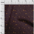 thumbnail image 2 of oneOone Cotton Silk Brown Fabric Line Drawing Leaf Sewing Material Print Fabric By The Yard 42 Inch Wide, 2 of 4