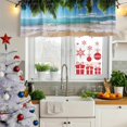 thumbnail image 5 of Ocean Beach Curtain Valances for Windows, Kitchen Valance Window Treatments Panel 2 Pack, Palm Trees Summer Tropical Island Seaside Rod Pocket Short Curtains for Bathroom Bedroom 42 x 12 Inch, 5 of 8