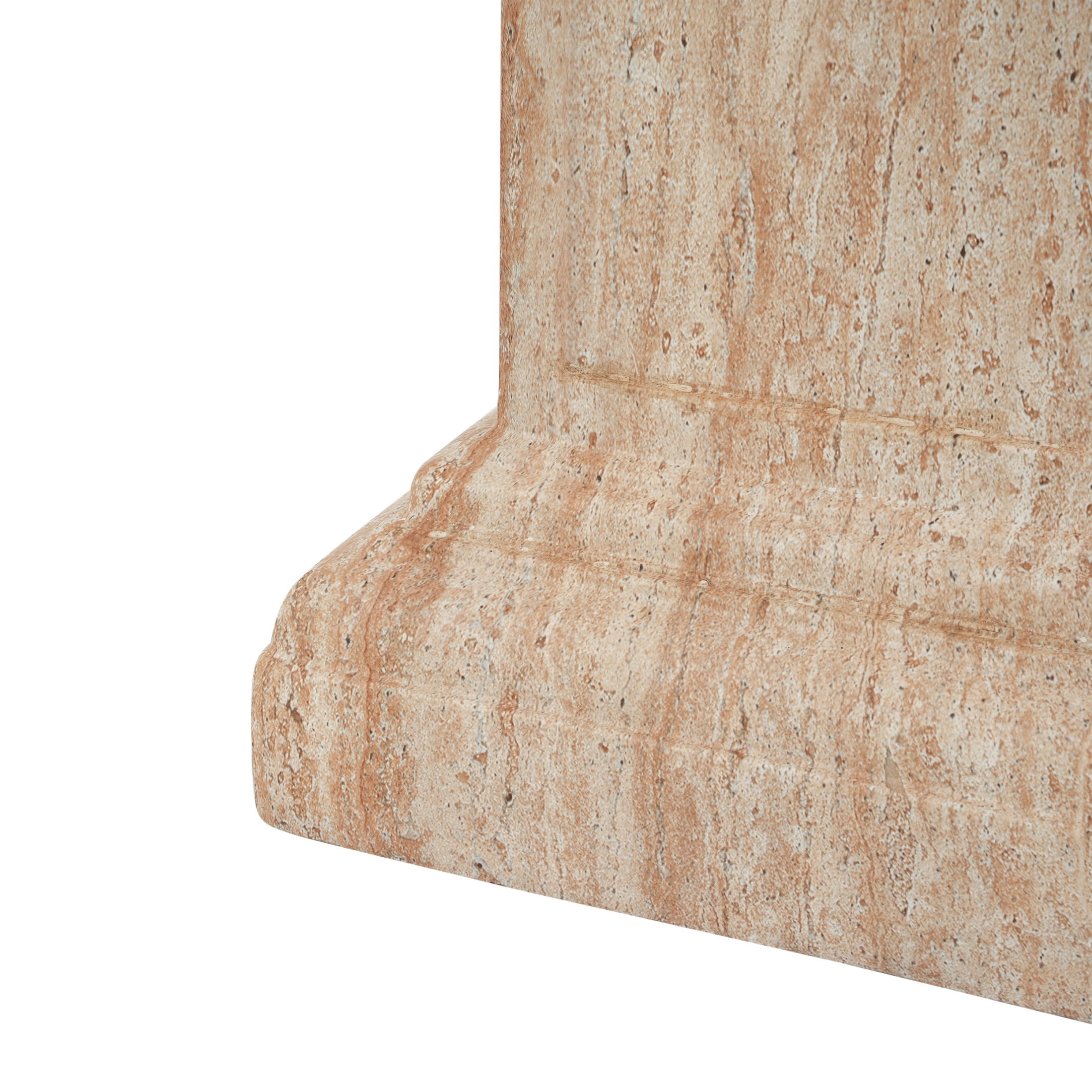 Christopher Knight Home Square MGO Pedestal Display Plant Stand, Indoor and Outdoor Use, Travertine