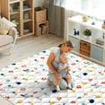 thumbnail image 5 of Odorless Premium Foam Baby Play Mat 71" X 59", Extra Large Activity Playmats for Babies,Toddlers, Infants, Soft Thicker Baby Mat for Floor, Play & Tummy Time, Machine Washable for Easy Care-Sweet, 5 of 13