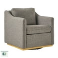 thumbnail image 6 of Walker Edison Modern Farmhouse Easy Assembly Linen Accent Chair, Dark Grey, 6 of 14