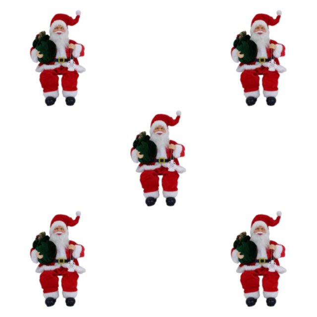 Decodeary Adorable Poupée Père Noël pour Enfants, Gnome, Collection Rouge 13.78x7.09 Pouces 5 Pcs