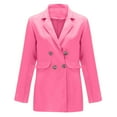 thumbnail image 4 of Blazers For Women Business Casual 2024 Casual Blazers Long Sleeve Open Front Work Suit Office Blazer Jackets with Pockets Pink M, 4 of 6