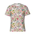 thumbnail image 3 of Naloa Bunny Floral Men's T-Shirt Sport T-shirt Men's Basic Tee Casual Men's Shirt, Round Neck, Short Sleeves - Medium, 3 of 5