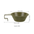 thumbnail image 2 of FONDOTIN Bol à Soupe de Camping Léger Vert Olive en Acier Inoxydable Antiadhésif Portable pour Randonnée en Plein Air, 2 of 7