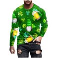 thumbnail image 2 of Lilgiuy Men Casual Round Neck Short Sleeve Pullover Line 3D Printed T-Shirt Blouse Athletic Relax Tee, 2 of 5