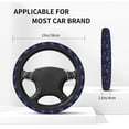 thumbnail image 5 of Elastic Steering Wheel Cover, shining stars sky navyblue Stretch Thickening Car Steering Wheel Cover Women Men, Steering Wheel Protector Universal 15 in, 5 of 7