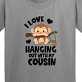 thumbnail image 4 of Inktastic Monkey I Love Hanging out with My Cousin Youth T-Shirt, 4 of 5