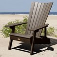 thumbnail image 4 of Highwood 3-pc Manhattan Beach Adirondack Set with Folding Ottoman and Folding Side Table - Outdoor, Eco-friendly, Synthetic Wood, 4 of 8