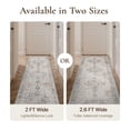 thumbnail image 4 of KUETH 2.5X12 Runner Rug Machine Washable, Kitchen Runner Rug for Floor and Hallway, Non Slip Throw Area Rug with Rubber Backing for Living Room、 Entryway、Bedroom and Dining Room Brown, 4 of 8