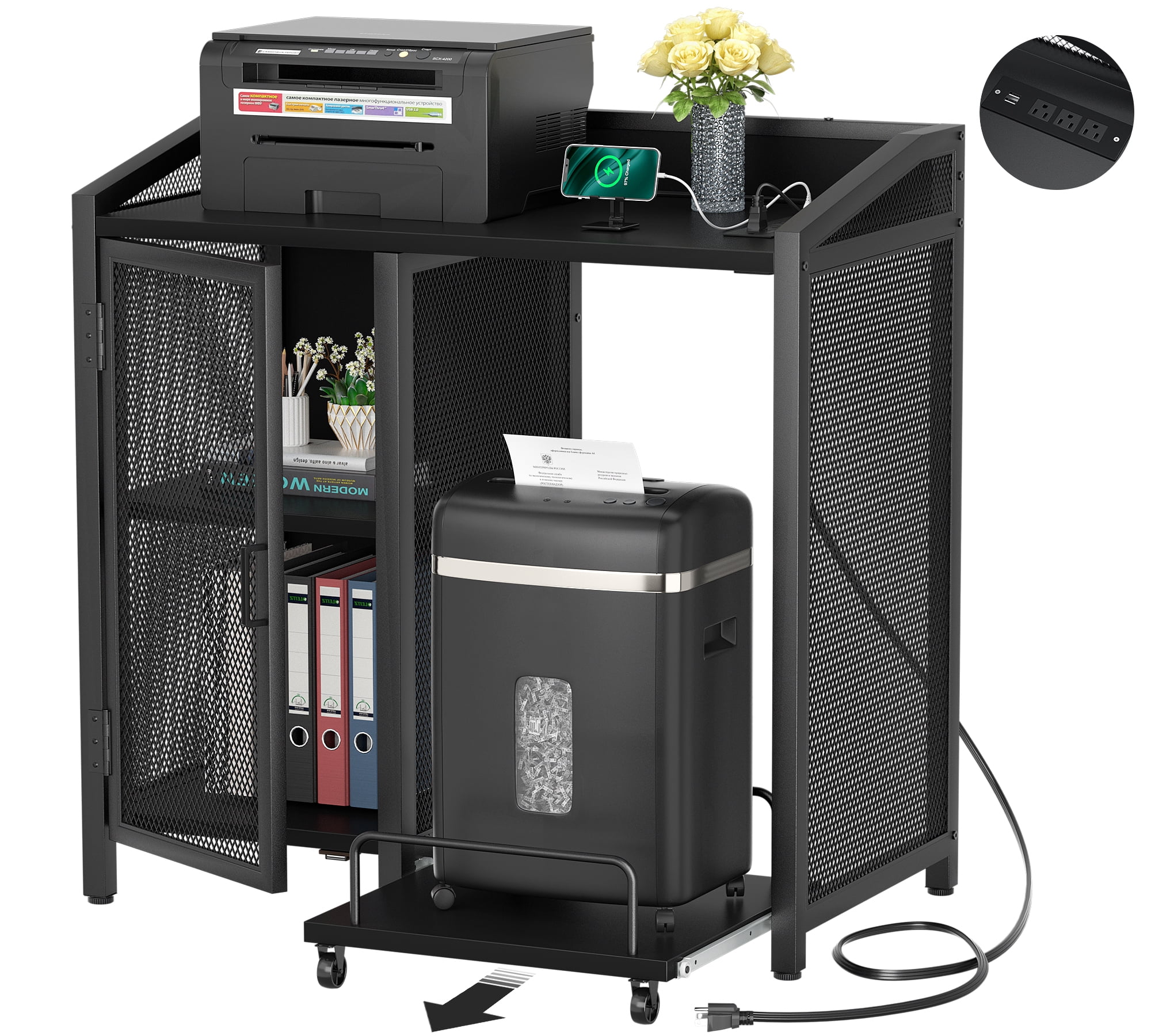 Homieasy Lateral File Socket and USB Charging Port,Home Office Filing