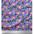 thumbnail image 1 of Soimoi Cotton Poplin Fabric Floral,Palm & Monstera Leaves Fabric Prints By Yard 56 Inch Wide, 1 of 1