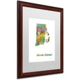 thumbnail image 2 of Trademark Fine Art "Pennsylvania State Map-1" Canvas Art by Marlene Watson, White Matte, Wood Frame, 2 of 2