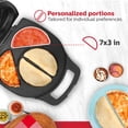 thumbnail image 5 of Holstein Housewares - Máquina antiadherente para hacer tortillas y frittatas, acero inoxidable - Prepara 4 porciones individuales de forma rápida y sencilla (Negro/Acero inoxidable, 4 secciones), 5 of 5