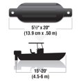 thumbnail image 3 of Seachoice 79251 Twin Eye Ribbed Fender Kit - Includes a Pair of MFP Fender Lines, 5-½-Inch x 20-Inch, Black, 3 of 6