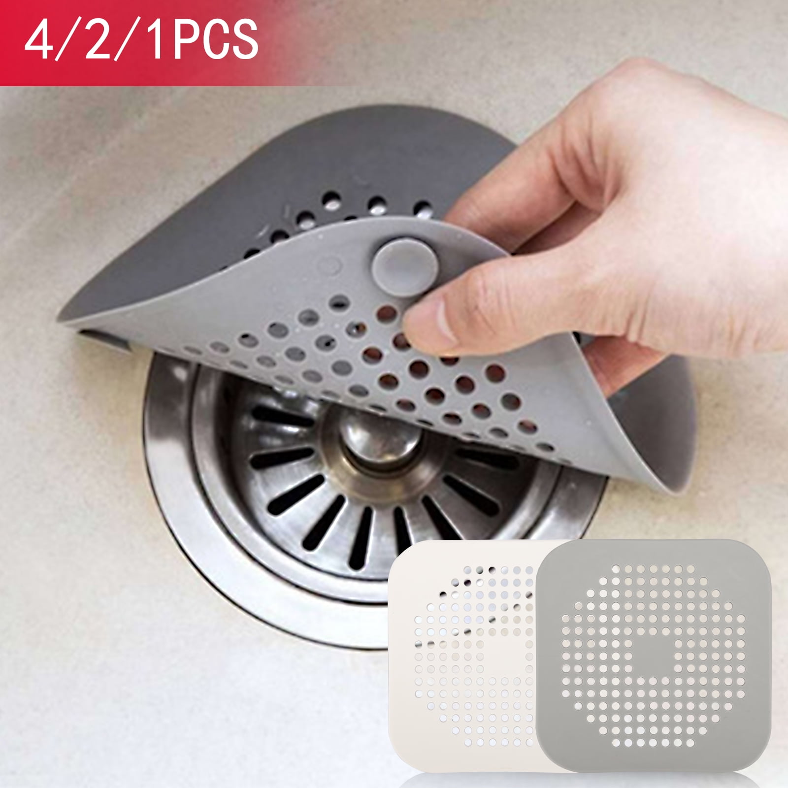 4 Pcs Starfish Shaped Rubber Sink Strainer Floor Drain Cover Hair Bath Catcher Stopper Rubber Shower Trap Basin Filter Cover