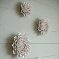 thumbnail image 2 of Handcrafted Ceramic Floral Wall Art – 7.3" x 2.8" Cream Botanical Decor with 3D Relief Details, 2 of 7