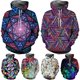 thumbnail image 2 of Sudadera con capucha con estampado geométrico en 3D para hombres y mujeres, sudaderas con capucha divertidas, hipnóticas, coloridas, informales, geniales, para parejas, 2 of 5