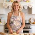 thumbnail image 2 of TanSiDing Easter Apron for Women Adults Kitchen Cooking Bunny Print Decorative Protective Apron Adjustable Neck Ties for Holiday Party Baking Hostess Gift, 2 of 6