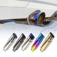 HKTitanium 51mm Car Exhaust Pipe Mufflers Tail Universal High
