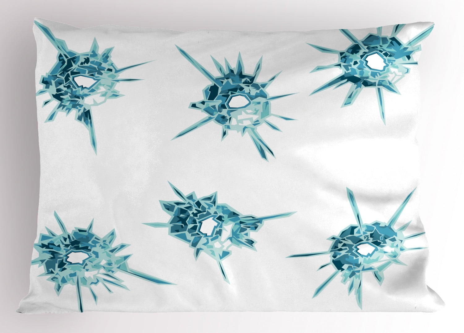 Modern Pillow Sham Alluring Charming Gems Crystal Like Diamonds with