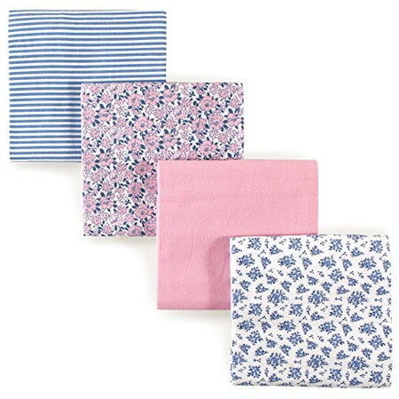 Hudson Baby Unisex Baby Cotton Flannel Receiving Blanket - Classic Floral One Size