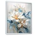 thumbnail image 2 of Designart "Simplistic Floral Array IV" Rhododendron Floater Framed Wall Art Prints, 2 of 5