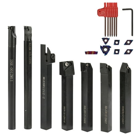 

Abody12mm Shank 7PCS With Blue Carbide Insert Wrench DIY Set Metal Steel Lathe Boring Bar Holder Turning Tool