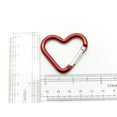 thumbnail image 2 of Pack 100 Heart Shaped Aluminum Alloy Keychain Clip Carabiner Hook Key Holder - Red color, 2 of 4