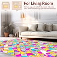 thumbnail image 2 of ODIKA 2'x3' Machine Washable Non-Slip Area Rug, Joyful Mosaic of Shapes with Playful Color Combinations High Traffic Rug, Pink, 396140, 2 of 7