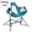 Blue + Steel, variant on Hammock Camping Chair, Folding Portable Rocking Chair, Aluminum Alloy Adjustable Back Swinging Chair with Pillow Cup Holder, Recliner with Carry Bag for Outdoor Travel Lawn Backyard